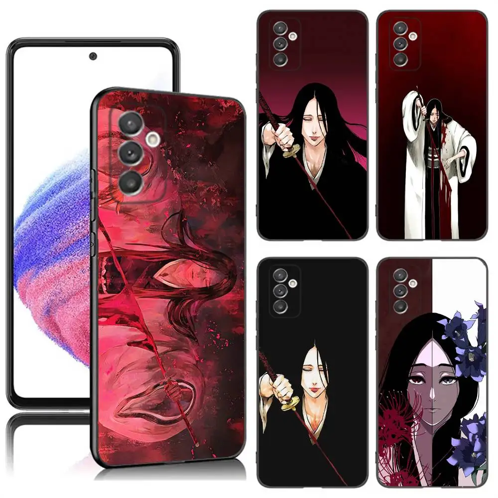 

Retsu Unohana B-Bleachs Phone Case For Samsung S24,23,22,30,21,10,9,Ultra,Plus,Lite,FE,5G Black Soft Case