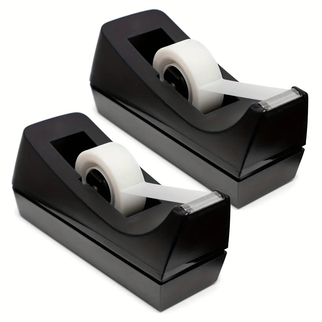 2pcs/1pc Desktop Tape Dispensers - Non-Slip Base - Heavy Duty Tape Dispenser- Perfect for Office Home School (Tape Not Included)