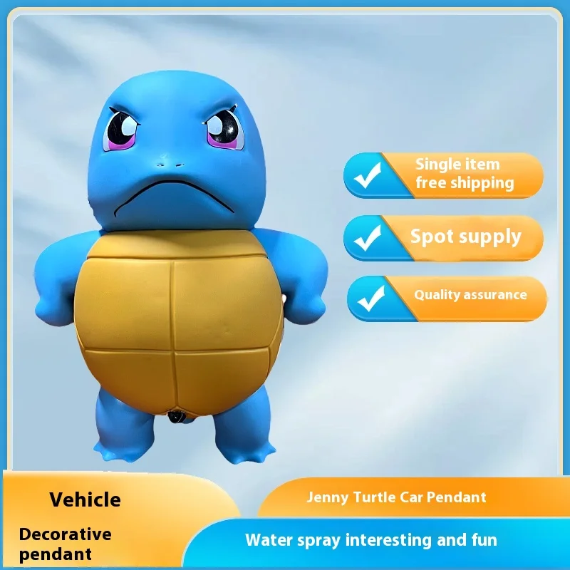 

New Popular Toys Anime Will Spray Water Jenny Car Accessories Spray Water Big Size Proud And Cute Model Toys Car Squirtle Orname