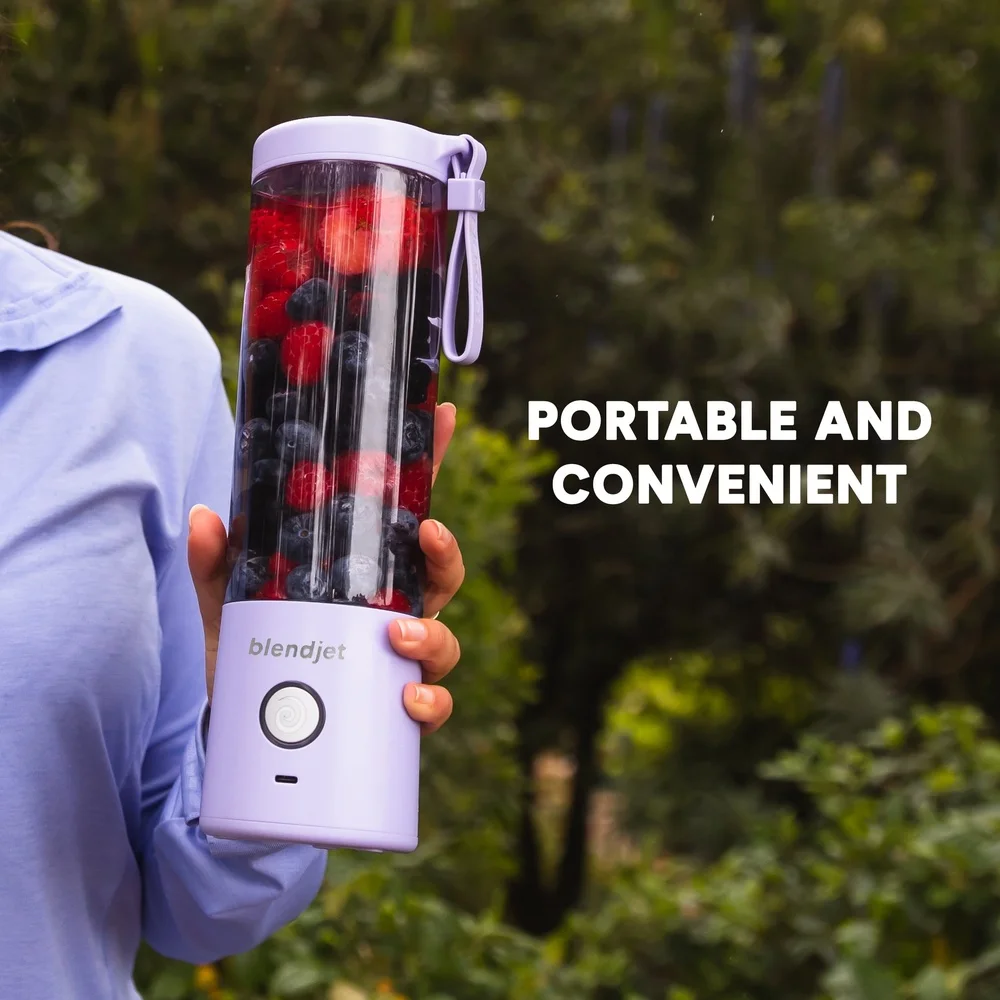 خلاط محمول USB-C قابل لإعادة الشحن 20 أونصة، صانع عصائر شخصي، تقنية TurboJet، خفيف الوزن ومتين، عصائر للسفر المنزلي