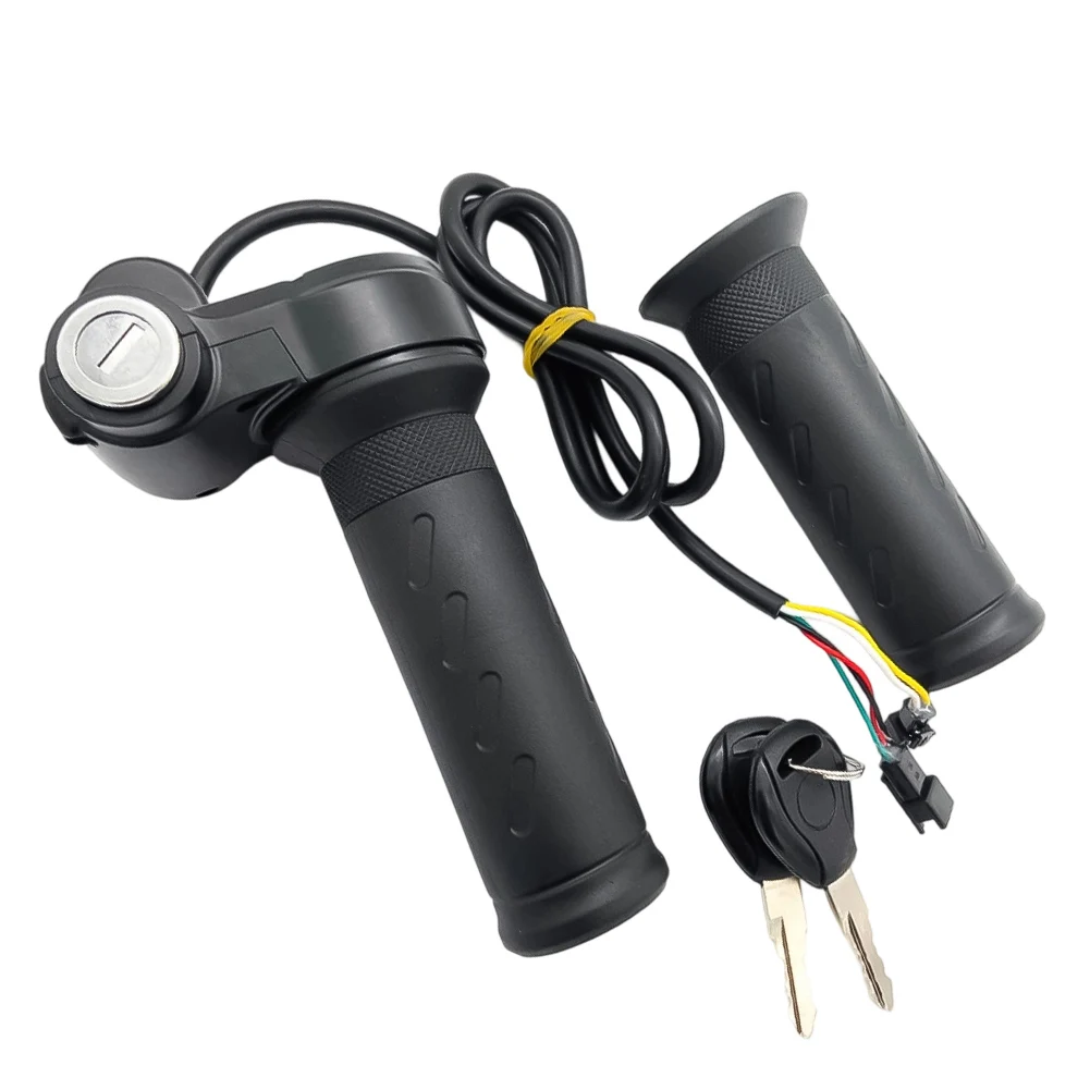 Electric Bike Throttle Grip 1 Pair with Wire Speed Controller Compatible for Front Vehicle Placement on Scooters and Tricycles