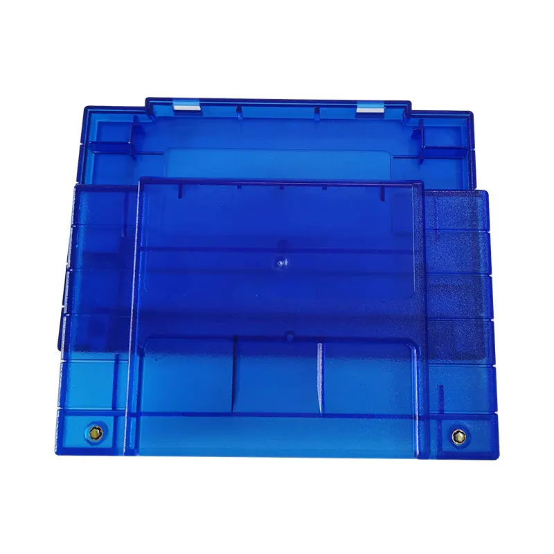 

10/PCS Game Card Cartridge US Version Replacement Shell Plastic Case Protectors Cover for SNES SFC Transparent blue shell