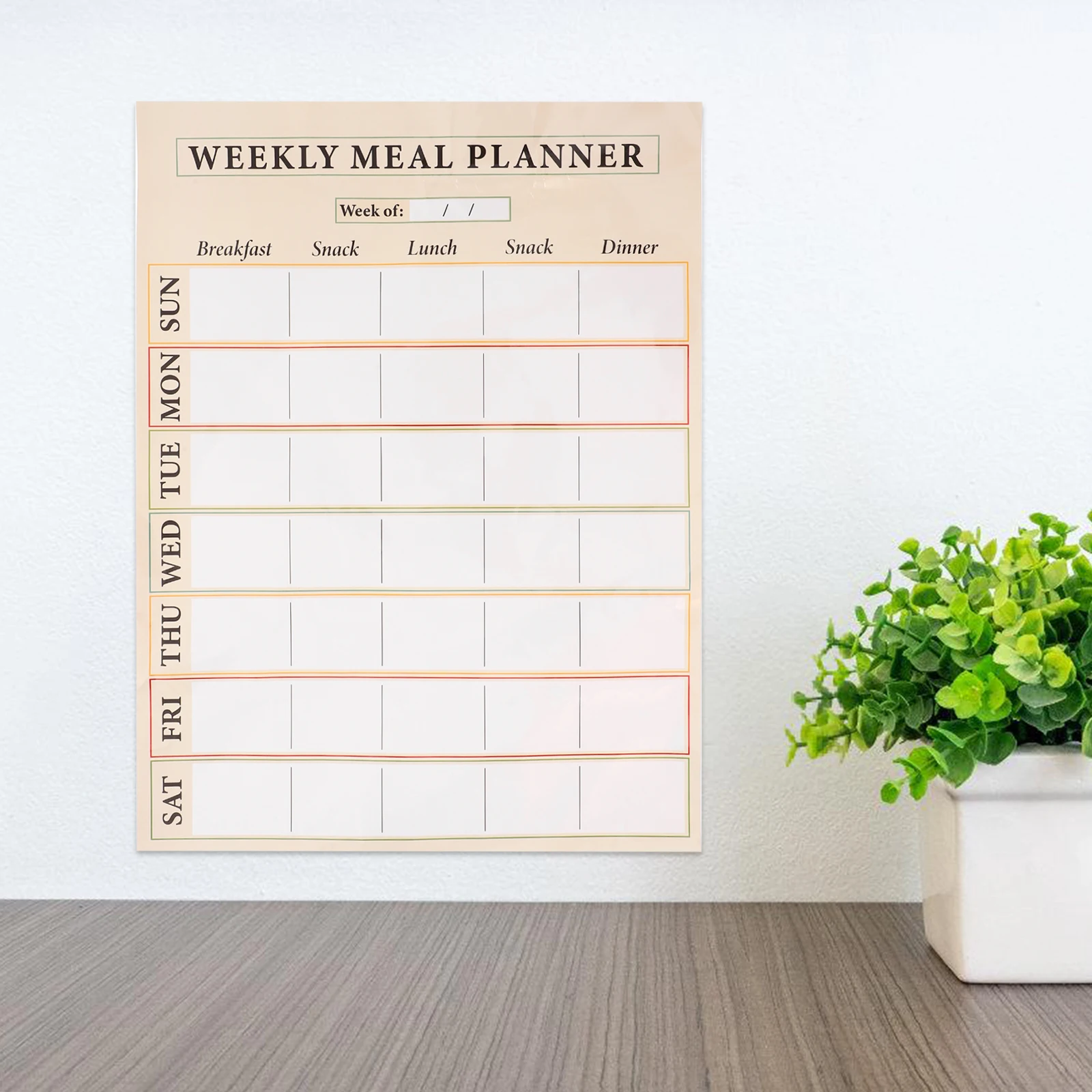 

Weekly Plan Whiteboard Stickers Home Office Dry Erase Meal Calendar Planner Label
