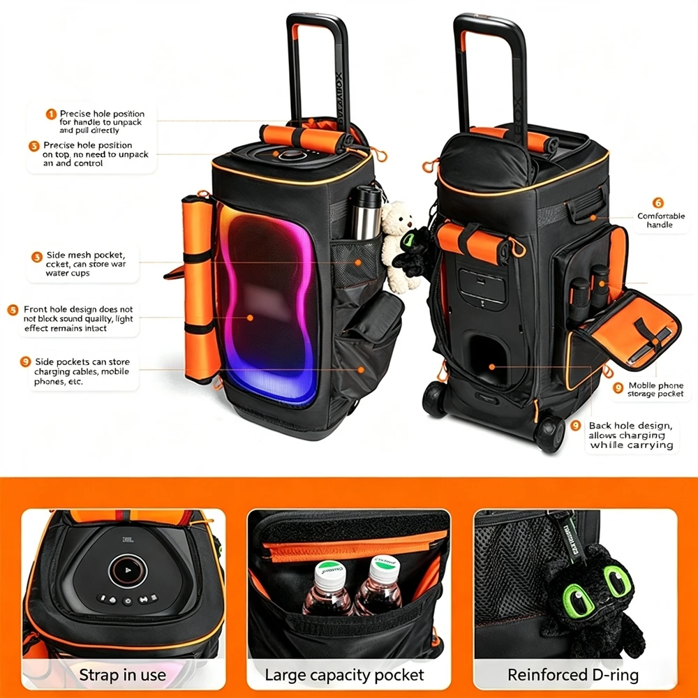 for JBL PartyBox 330 Portable Speaker Bag PARTYBOX330 Sound Permeable Bag Outdoors Travel Transparent Protect Case
