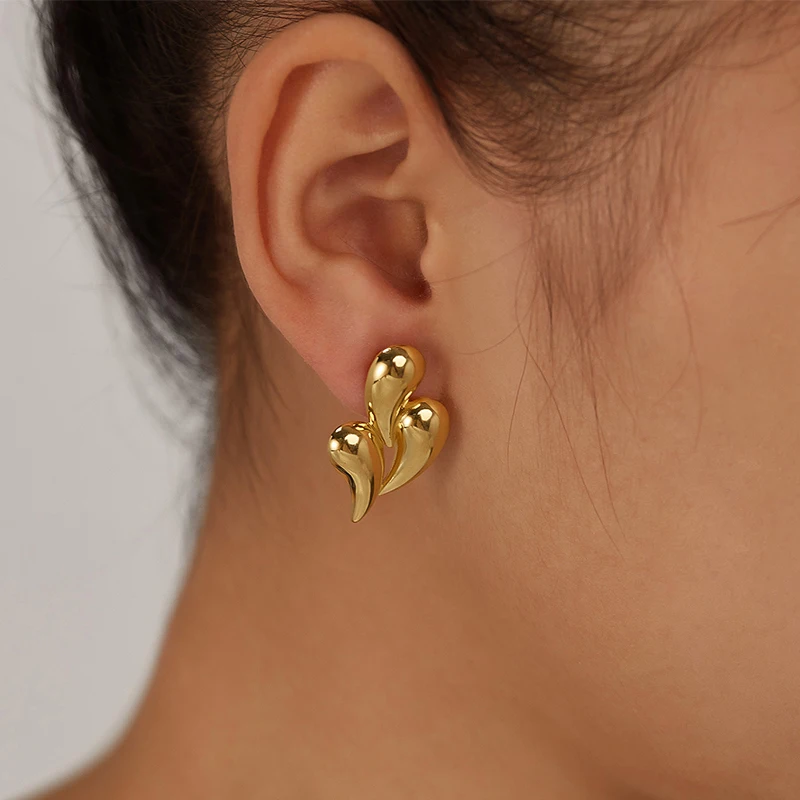 PRISCA | Women Stainless Steel Waterdrop Earring. New Designer Jewelry. Fashion.1Pair image 3