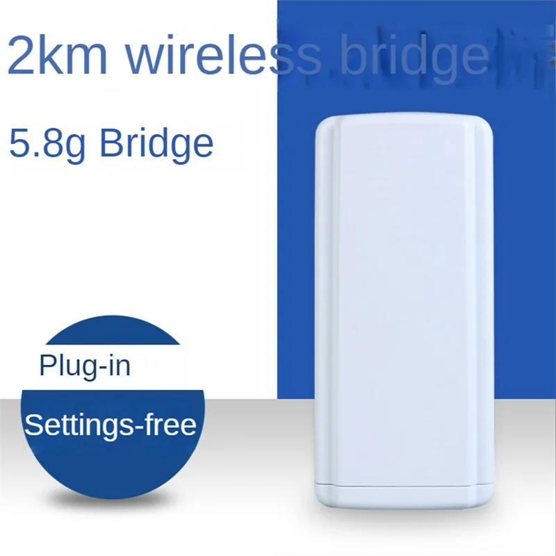 2Pcs Wireless WiFi Bridge Outdoor CPE Router Wifi 5.8Ghz 450Mbps Repetidor Wifi Extender 2-3KM Long Range EU Plug