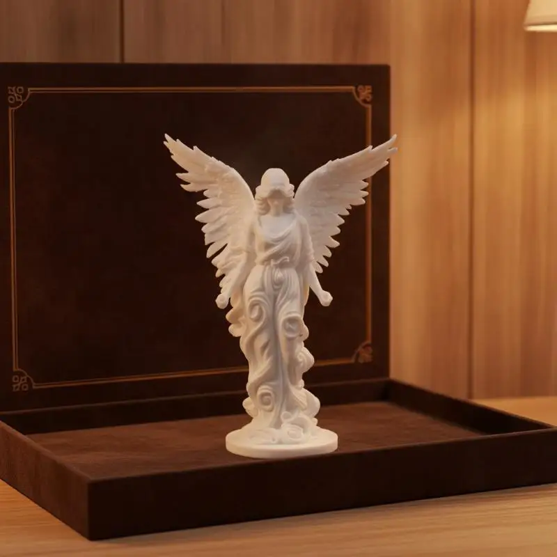 3D Printed European Angel Desktop Ornament Non-toxic Material Decor for Bedroom Office Desk Lovely Gift for Girls