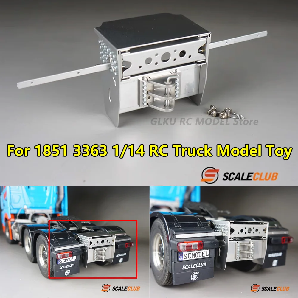 SCALECLUB Metal Tail Beam And Tail Hook ZTWL-BZ-1 Upgrade Parts For 1/14 Tamiya LESU 3363 1851 RC Heavy Duty Tractor Truck Model