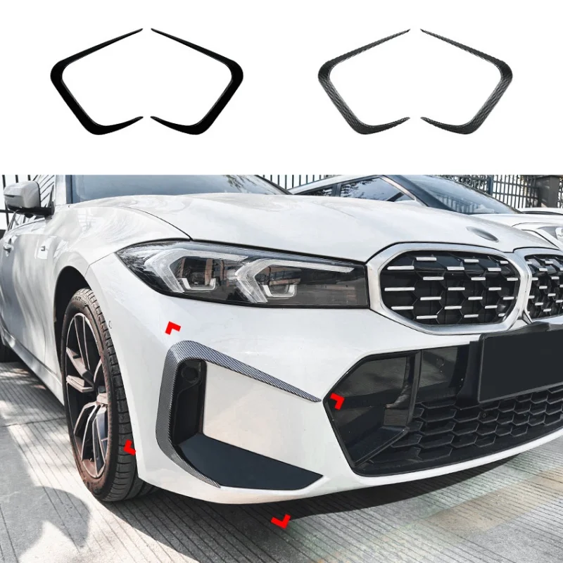 For BMW 3 Series G20 G21 LCI  Sport 2023 Front Bumper Air Vent Trim Intake Frame Grille Splitter Spoiler Canard Lip Accessories