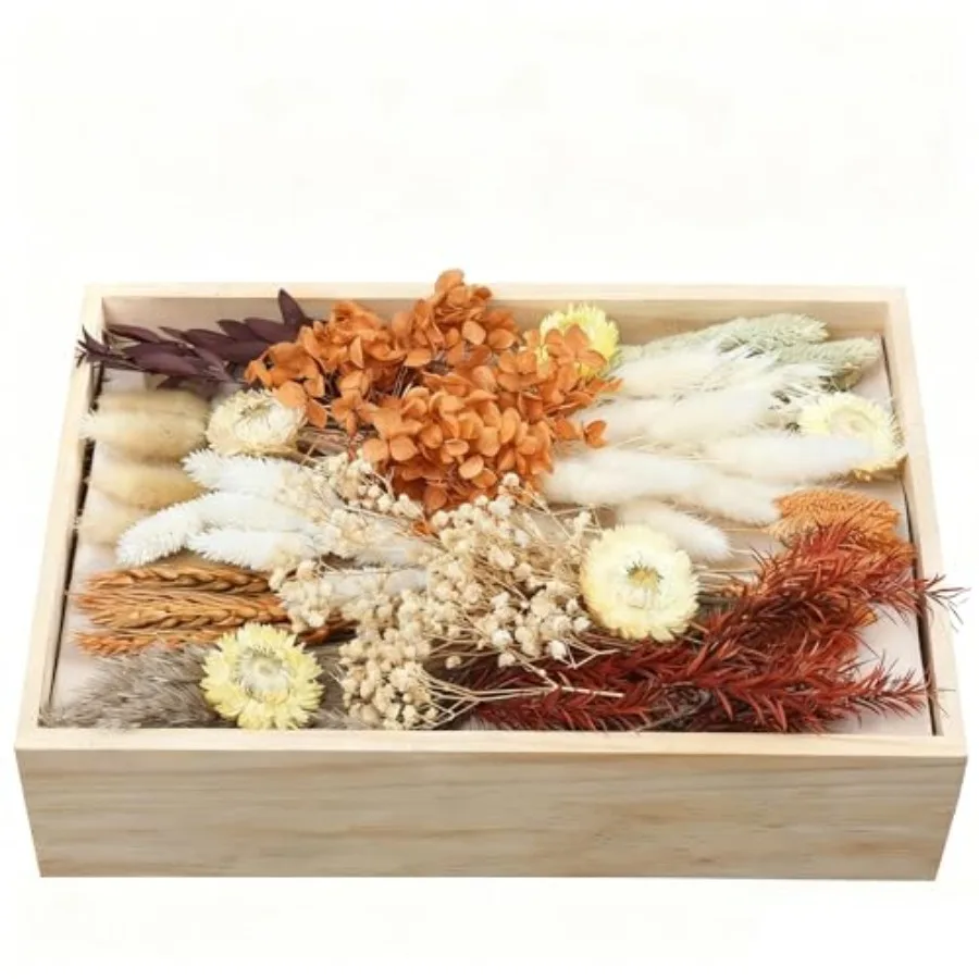 

DIY Dried Flower Set, Bulk Dried Flowers Bouquet, Dried Flower Vase Arrangement, Autumn Decoration, Dried Flowers with Stems. F