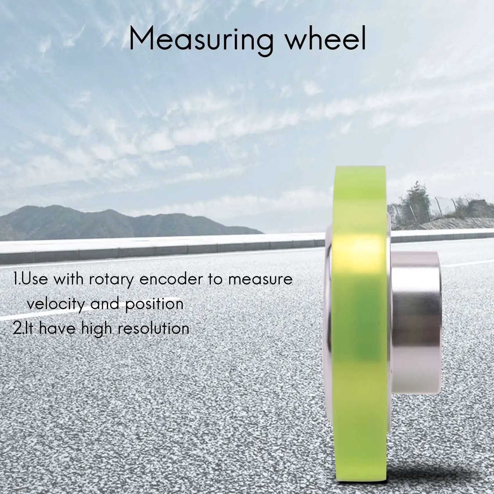 200Mm Aluminum Polyurethane Industrial Encoder Wheel Measuring Wheel for Measuring Rotary Encoder