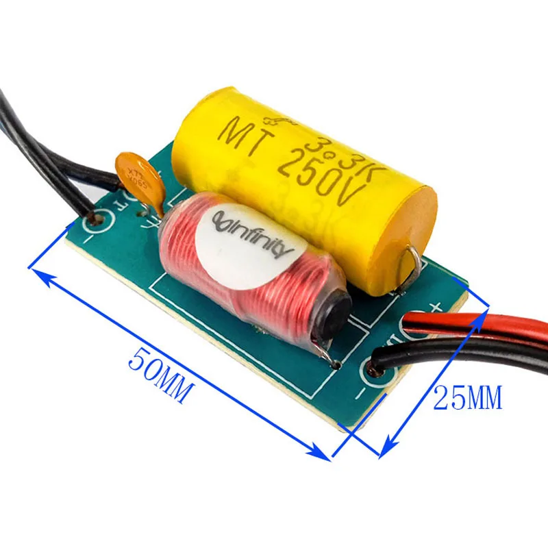Tenghong 2 szt. Głośniki wysokotonowe Pure Audio z filtrami krzyżowymi 40W 4/6 Ohm, samochodowy tweeter, modyfikowany filtr 1-drożny, dzielnik częstotliwości DIY — zdjęcie produktu 5