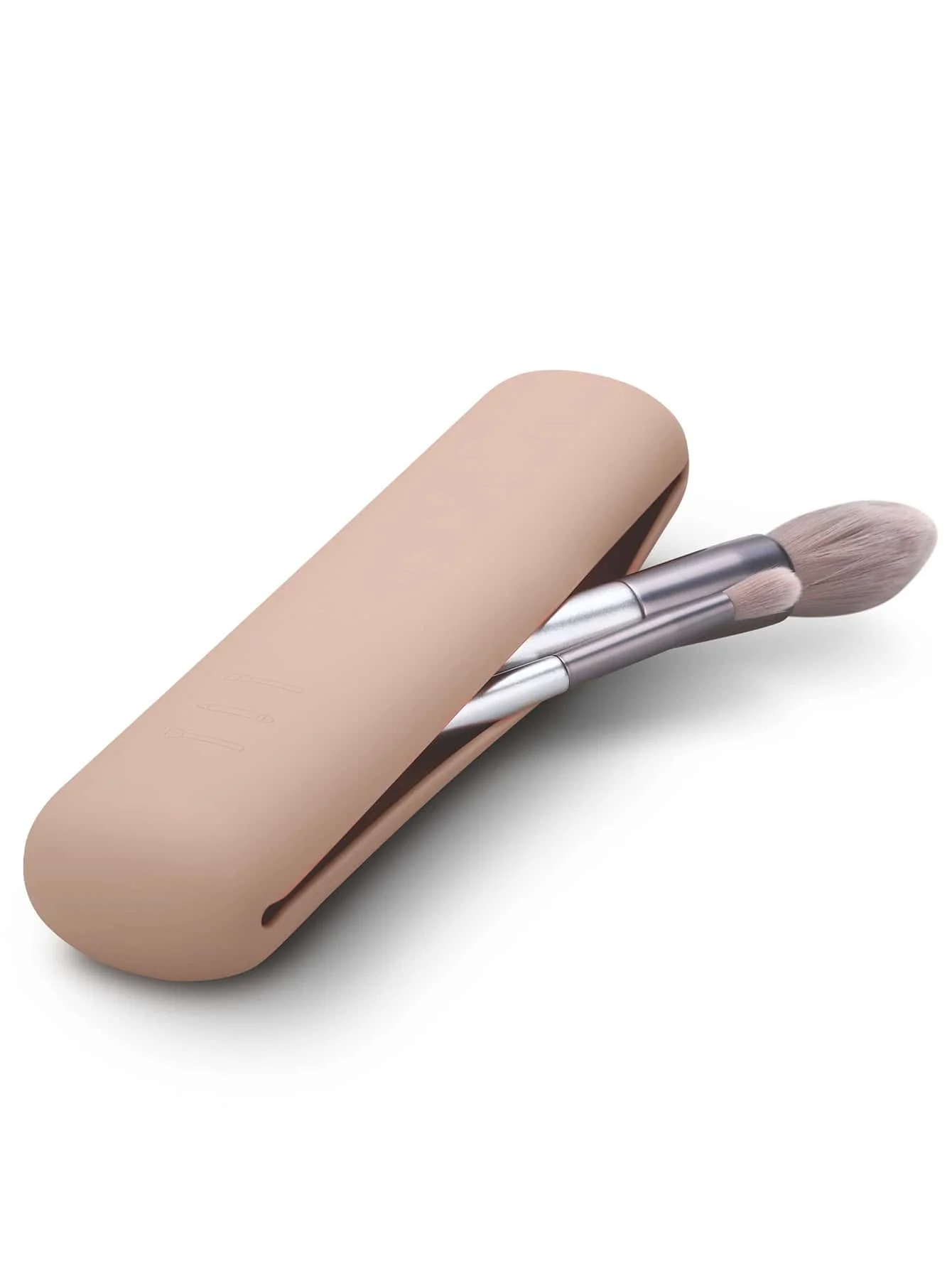 

Portable Silicone Makeup Brush Case with Sleek Design for Travel