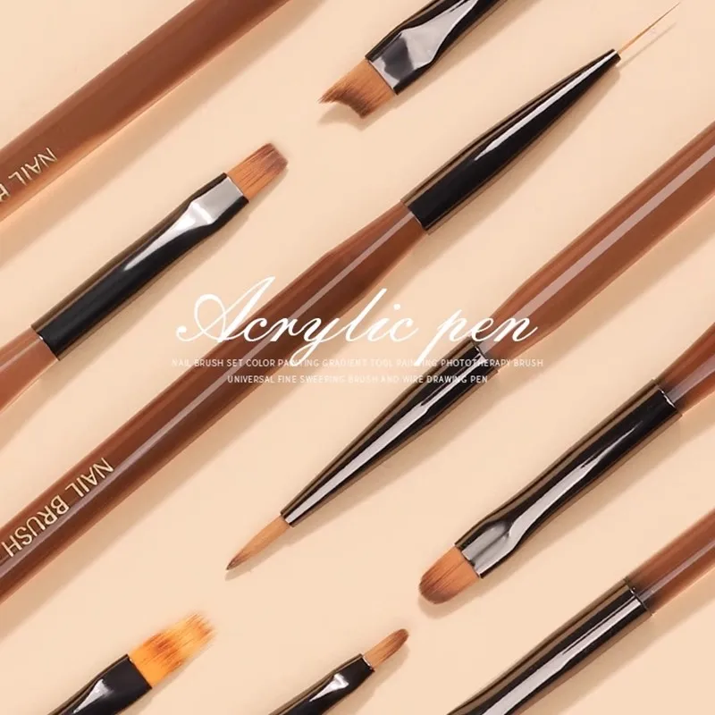 Pinceaux à ongles-Art Gel acrylique Kolinsky brosse fournitures de manucure outils accessoires produits trucs ongles Tech brosses choses