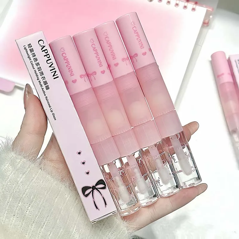 Cappuvini Lichtgewicht Kleur Regenjas Lip Glaze Spiegel Matte Hydraterende Lipgloss Lippenstift met Lippenborstel