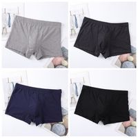 5PCS Comfortable Loose Cotton Boxer Briefs Panties Mid Waist Underwear for Men Lingerie Simple Shorts Underpants Daily