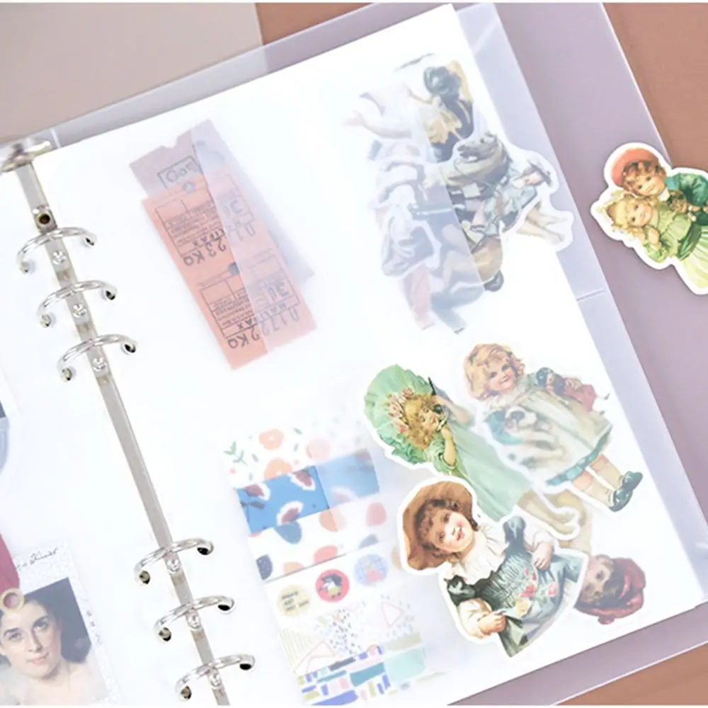 Refills File Holder Stickers Storage Card Organizer Binder Folders PVC Notebook Pouch Bags Binder Pockets Document Filing Bags