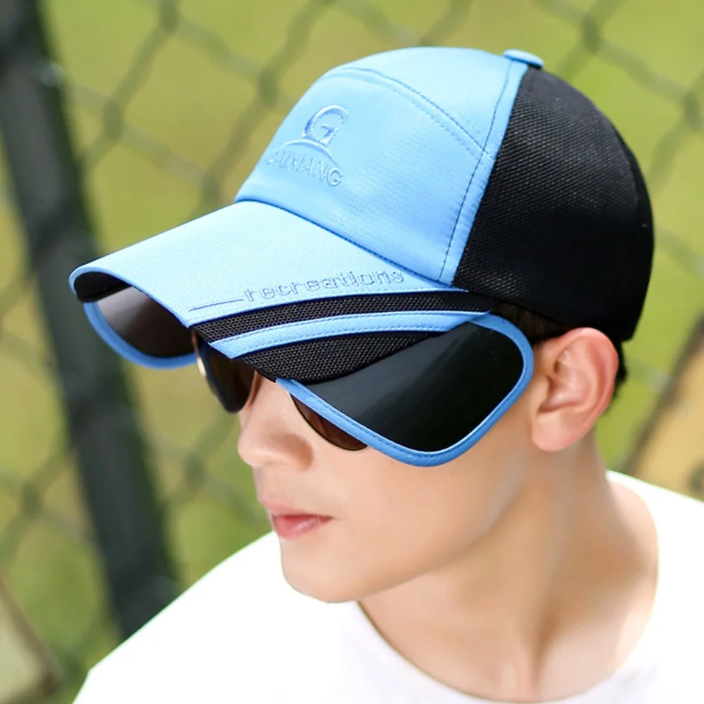 Mesh Breathable Stretchable Widen Brim Hat Waterproof Quick-drying Long Visor Baseball Cap Lightweight UV Protection