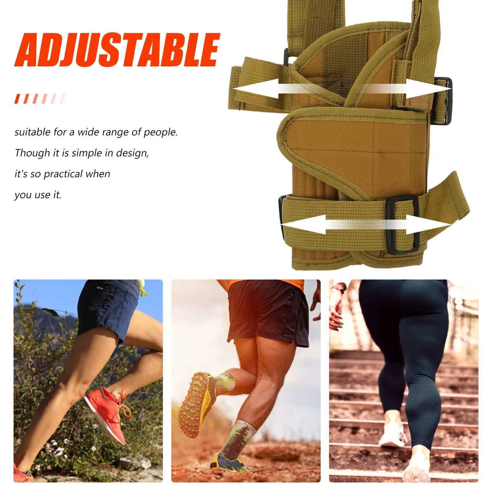 

Tactical Leg Bag Oxford Fabric Waterproof Thigh Pouch Brown Durable for Travel Camping Outdoor Activities Bank Cards Phone