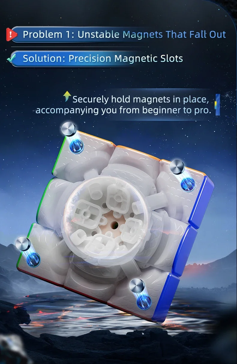 [Picube] MoYu Weilong WRM V11 20M Magic Speed WRM V11 20M Maglev Ball-Core Magic Cloth Version UV 3X3 Speed Cube Magico Puzzle – Detail 4