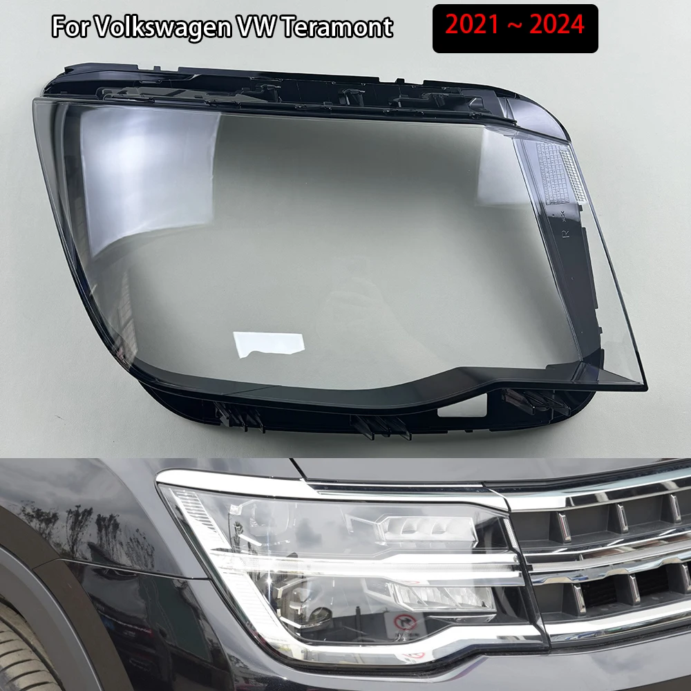 Headlight Shell Transparent Lampshade Cover Headlamp Plexiglass For Volkswagen VW Teramont 2021 2022 2023 2024