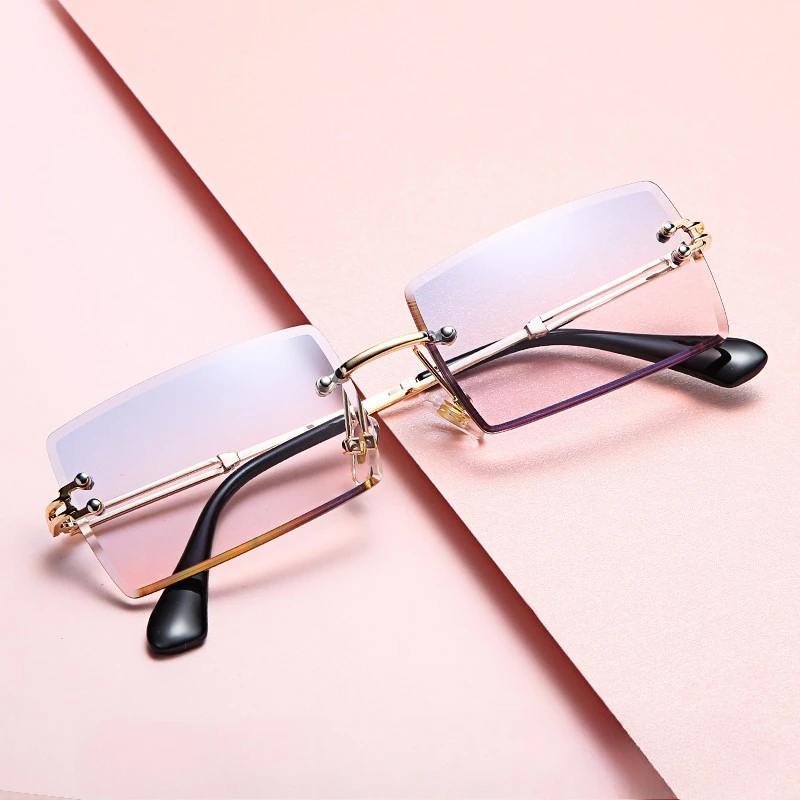 

Rimless Square High-grade Sunglasses Summer Driving Sun Glasses Outdoor Sports MJ0654
