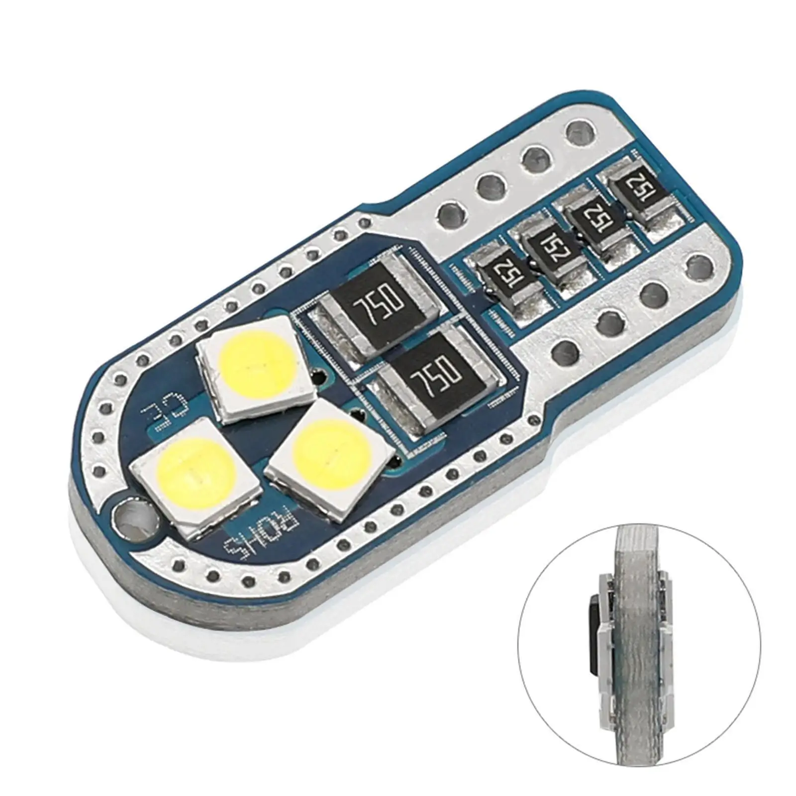 T10 194 168 LED Lights Bulb 6SMD 200LM 12V Interior Map Dome Trunk Footwell Door Lamp for Universal Use