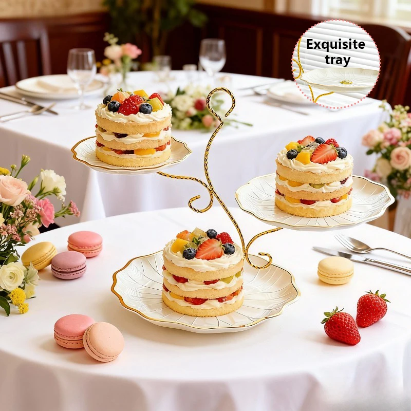 

Coffee Table Creative Dessert Plastic Three-layer Fruit Tray Detachable Washable Candy Tray Wedding Party Dessert Display Rack