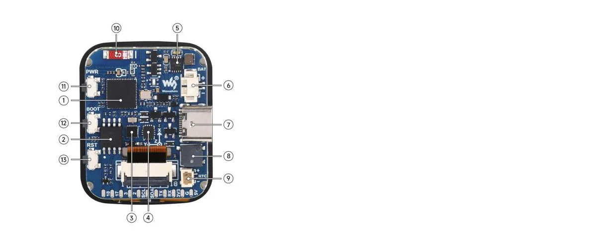 1,69-Zoll-Touchscreen-Entwicklungsplatine ESP32-S3-Programm Eingebauter Beschleunigungs-Gyroskopsensor – Detail 1