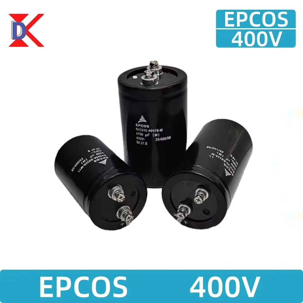 Siemens Screw Foot Electrolytic Capacitors Epcos 400V 2200UF 3300UF 4700UF 5600UF 6800UF 8200UF 10000UF Bolt Aluminum Capacitor