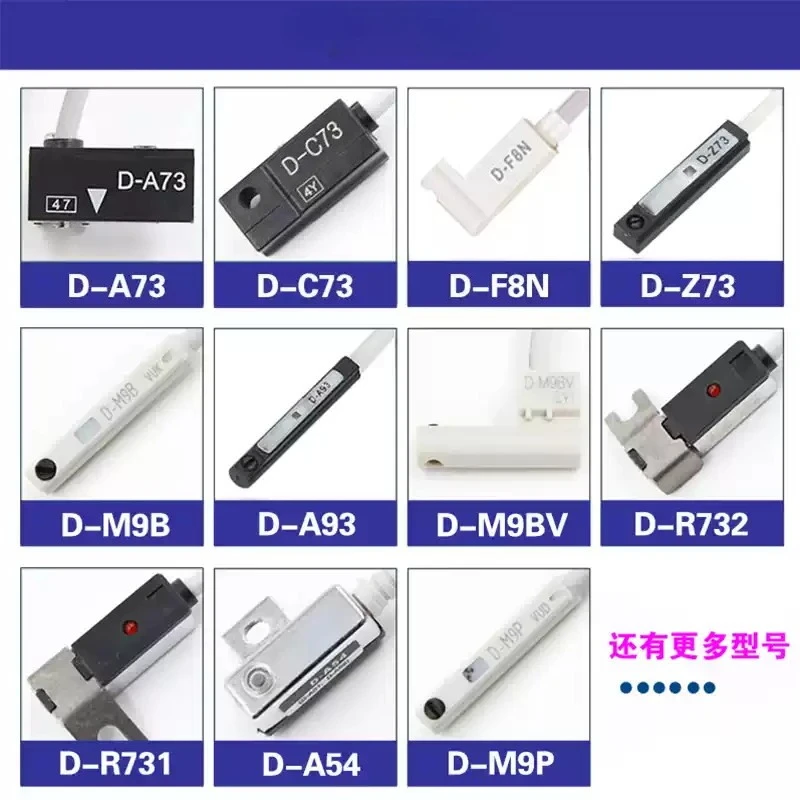 10PcsCylinder Magnetic Switch Inductor Sensor D-A93 Z73 C73 A54 A73 Solid State Auto Switchs D-M9B D-M9N D-M9P D-M9BV D-F8B
