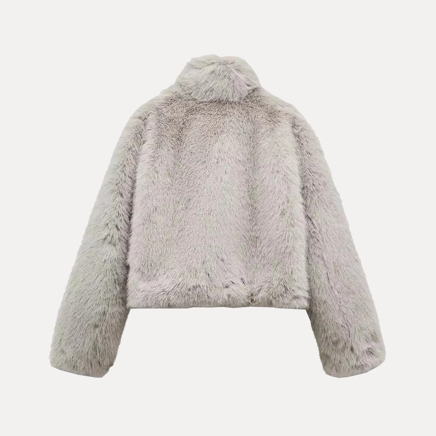 معطف نسائي من الفرو الاصطناعي أنيق لخريف 2025 Personali Sle Z Stand مناسب أوروبي Sle بدون قبعة