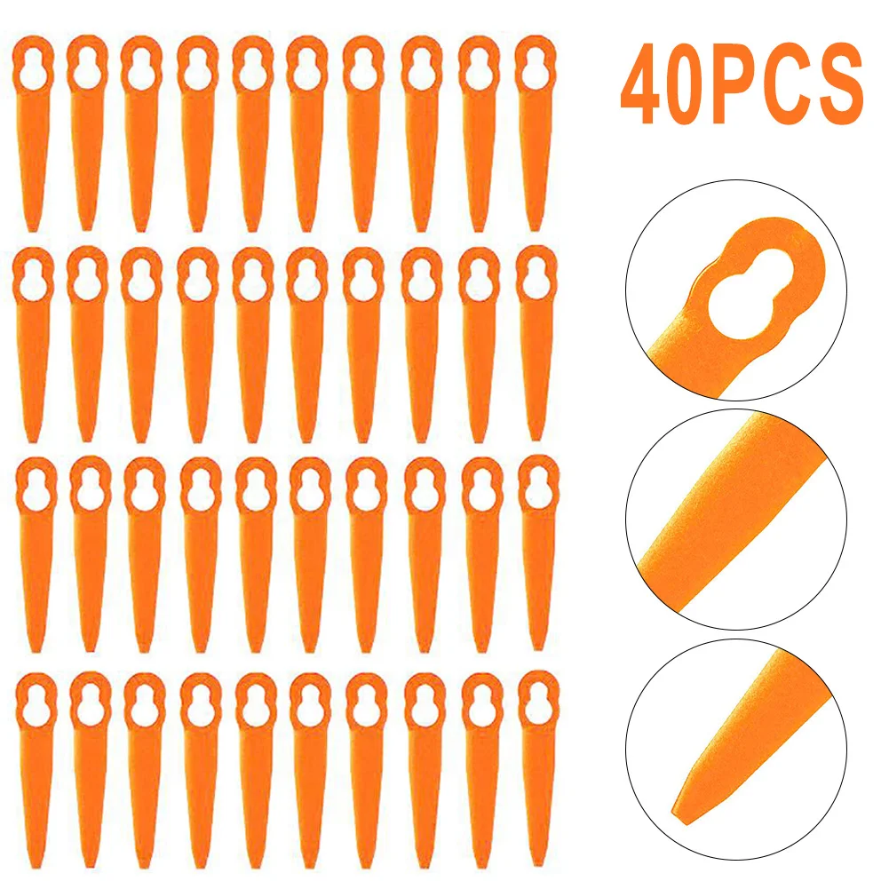 

40pcs Plastic Blades For STIHL FSA 45 Cordless Strimmer Grass Trimmer Blade Replacement Part Garden Power Tool Accessories