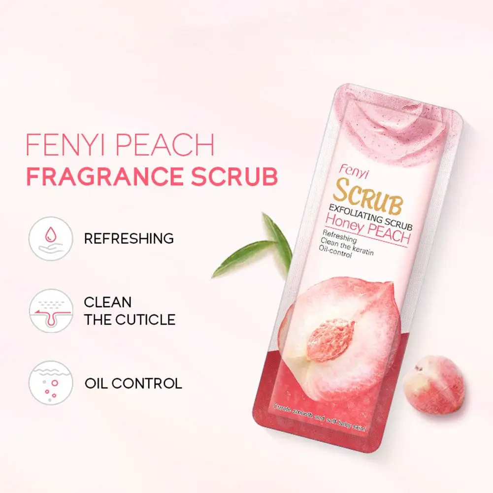 1/10/20/50/100pcs Butter Body Scrub Face Exfoliating Peach Extract Deep Cleansing Moisturizer Soft Whitening Skin Care Body Care