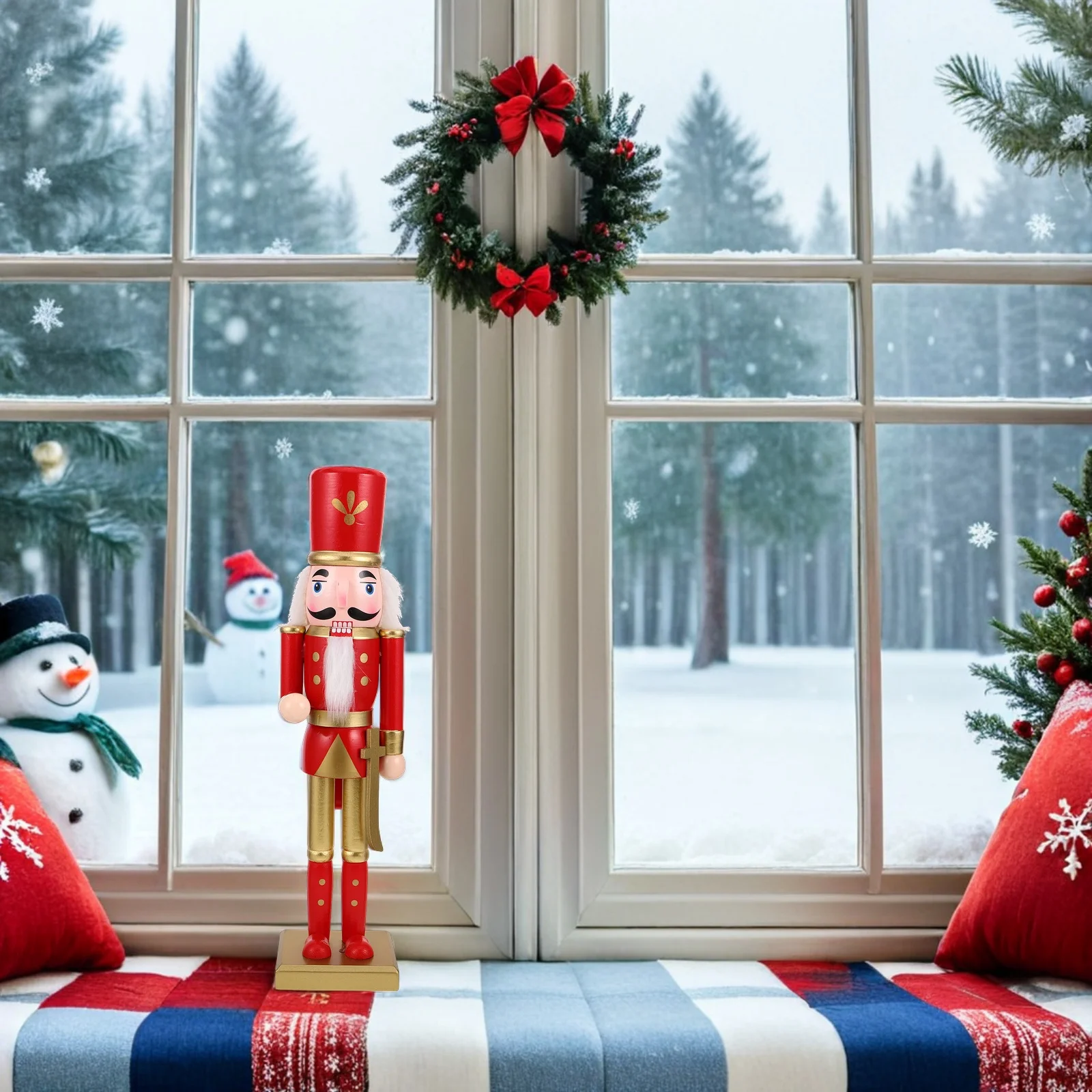 

Nutcracker Ornament 15 Inch Holiday Christmas Soldier Figurine Large Decor Ballet Fireplace Decorations