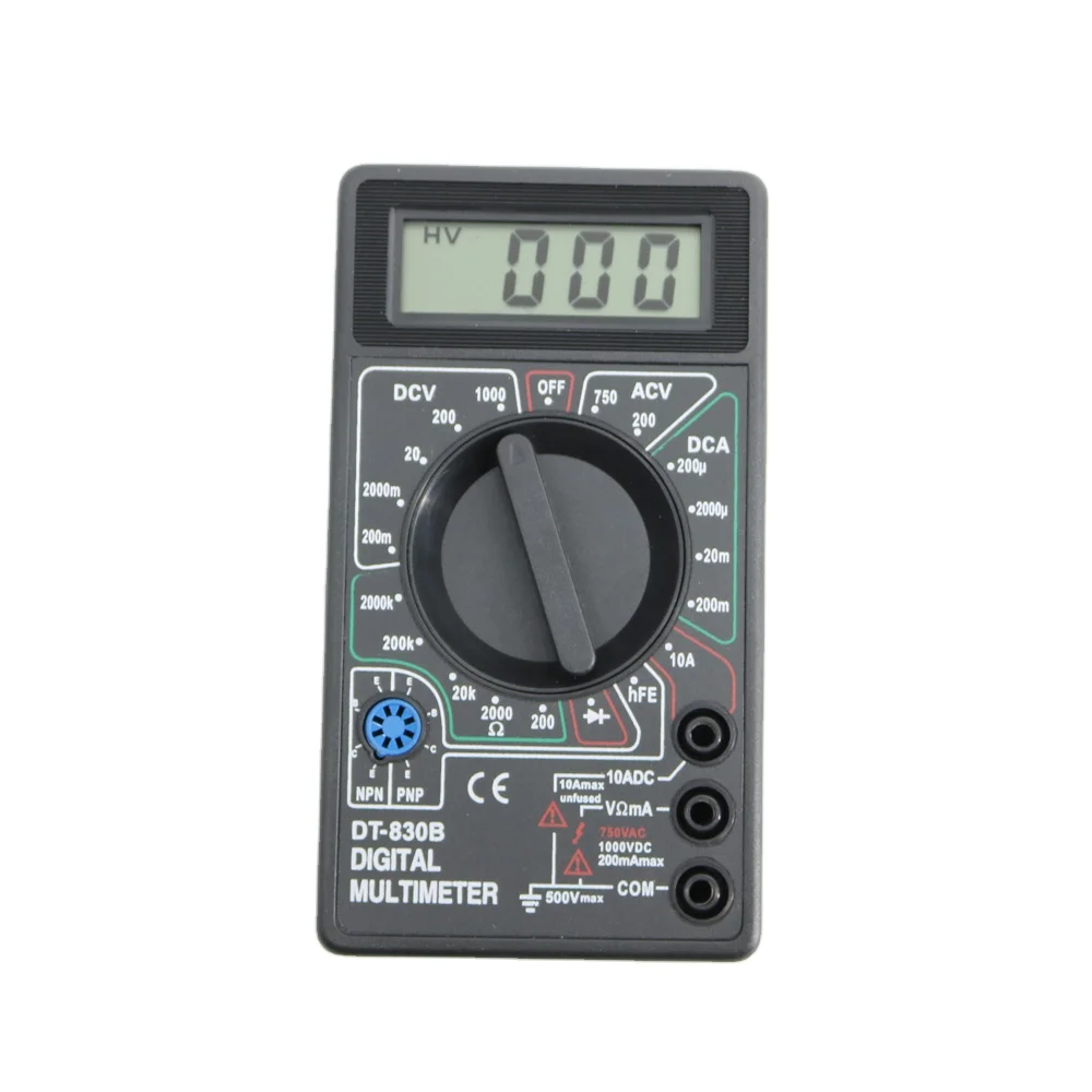 DT830B DT-830B AC/DC Electric Tester Checker Tester Digital Multimeter with Retail Box Yellow Black