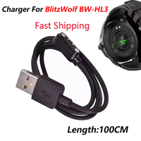 2pin Magnetic Smartwatch Dock Charger Adapter USB Charging Cable Cord for BlitzWolf BW-HL3 Smart Watch Accessories