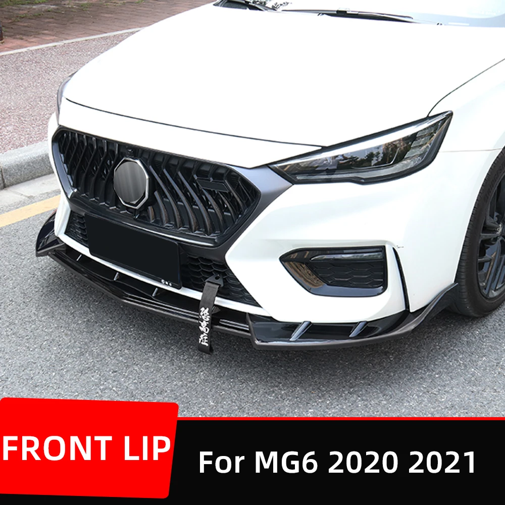 

For MG6 2020 2021 Car Front Bumper Lip Chin Spoiler Splitter Diffuser Bodykit Protection Guard Deflector Exterior Accessories