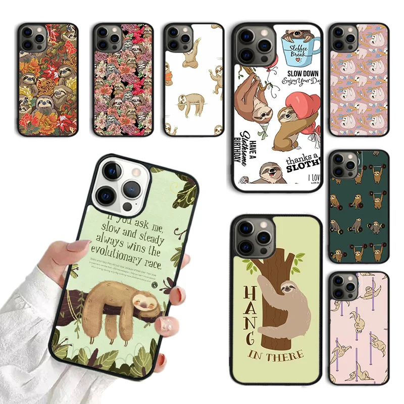 Cute Sloth Animal Phone Case For iPhone 15 16 SE2020 11 12 13 14 Pro Max Mini Cover For iPhone Max 6 7 8 Plus coque Fundas