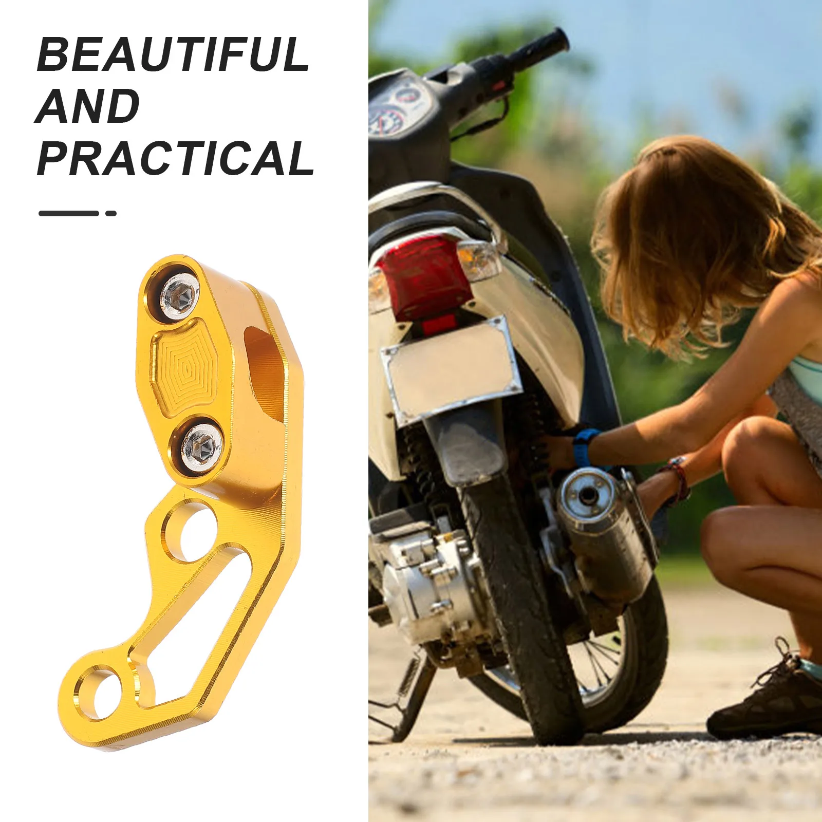 

Brake Cable Clamp Hole Line Clamps Wire Mounting Oil Tube Motorcycle Parking Golden Aluminum Reliable Easy Long Term Fixation