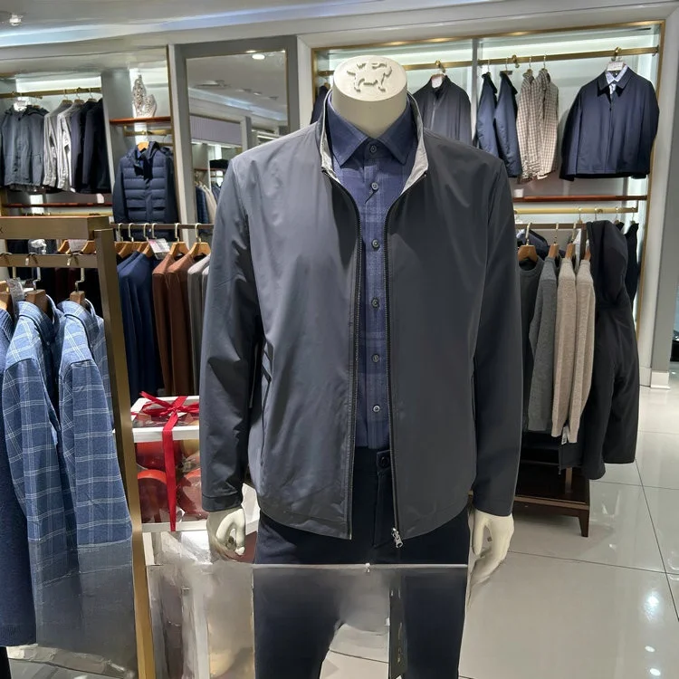 

Youngor Busin Jaet 2680, новая двусторонняя одежда с воротником-стойкой, мужская куртка-стойка для поездок на работу, подходит из нейлоновой смеси спандекса