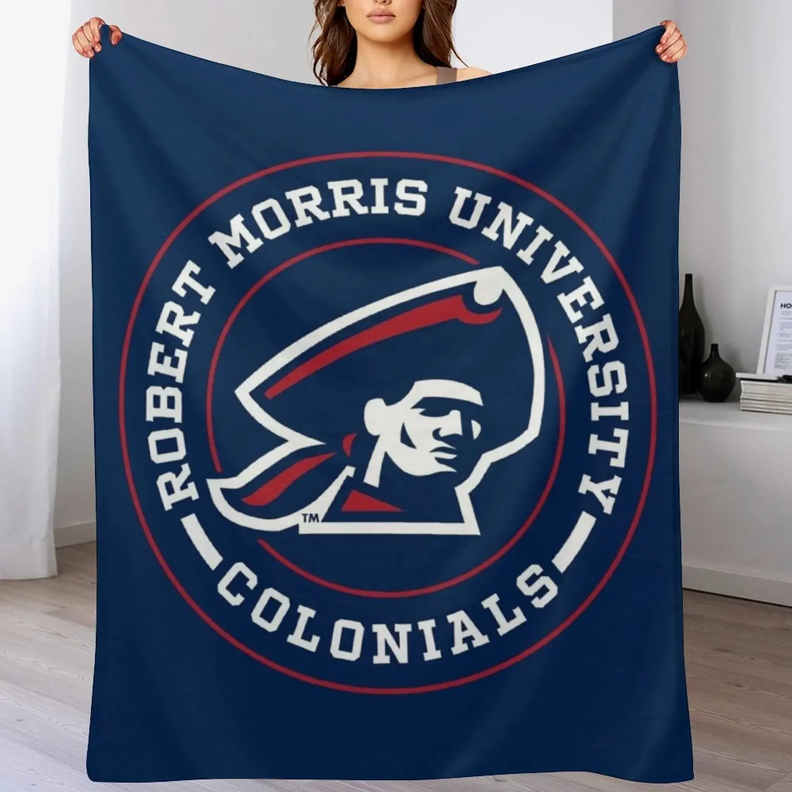 

Robert Morris - Circle Throw Blanket Weighted Luxury Thicken Thin Plaid Blankets