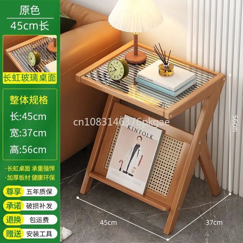 Bedside Glass Table Creatively Designed Corner Table Small Sofa Side Tea Table