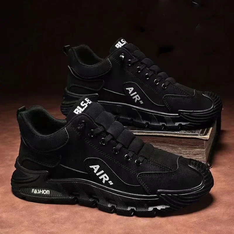 Men's Lightweight Sport Shoes Spring Construction Site Waterproof Non-Slip Sneakers New Wear-Resistant Slip-On Office Work Shoes