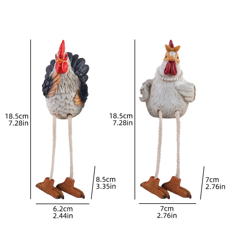 لطيف طوالة الدجاج الحلي في الهواء الطلق حديقة ديكور المنزل فناء الديكور حديقة تماثيل راتنج الهدايا