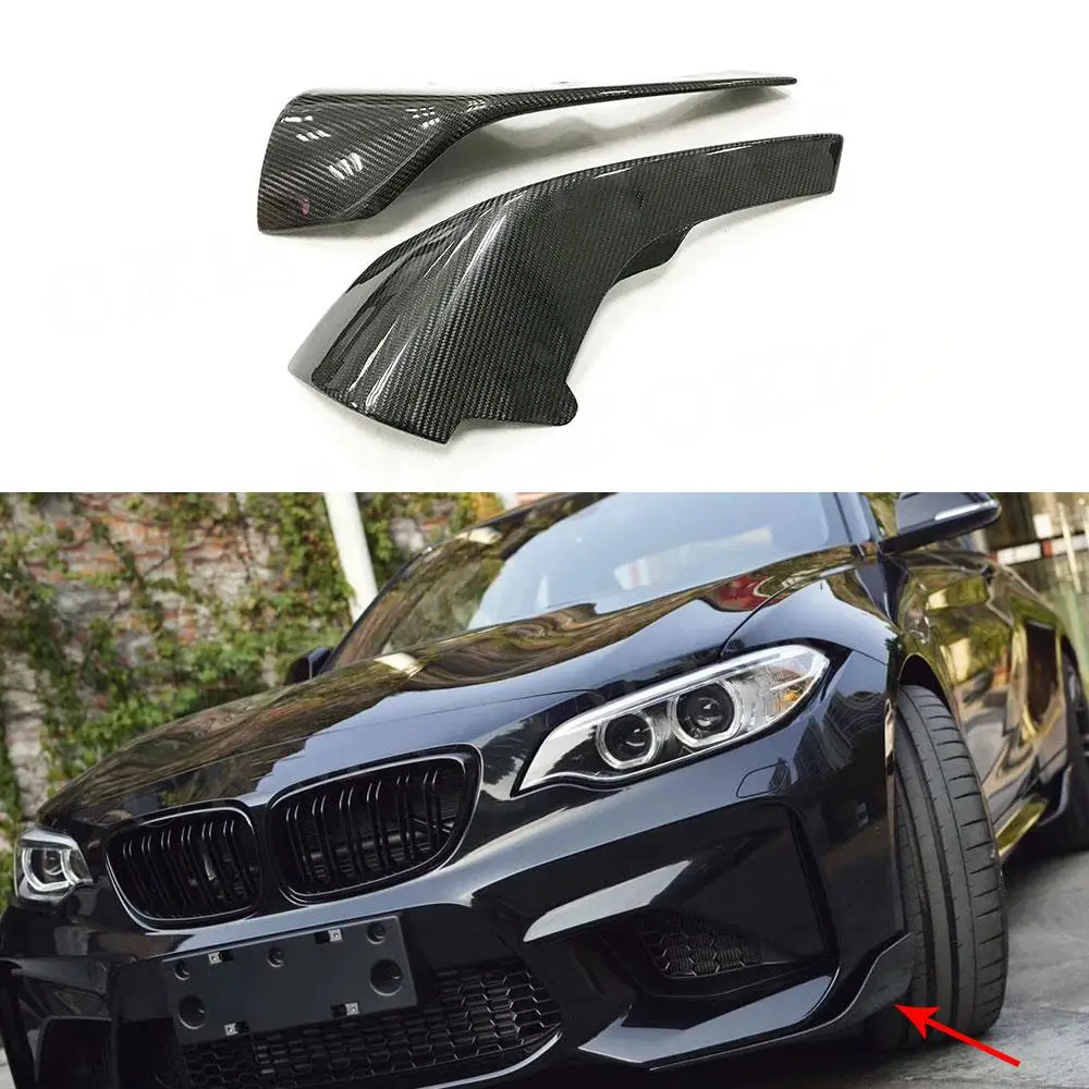 

Carbon Fiber Front Bumper Lip Splitters Flaps Cupwings Winglet for BMW 2 Series F87 M2 Coupe 2 Door 2016 2017 2018