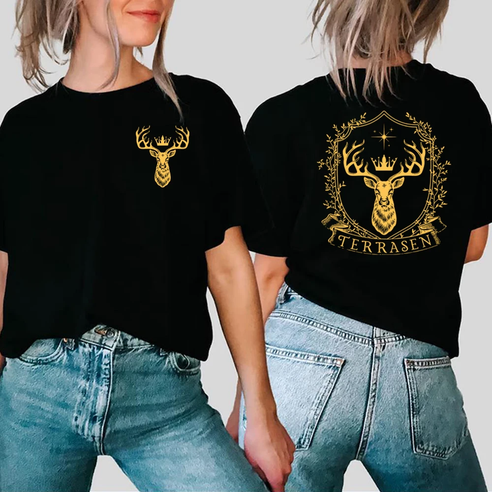 Vintage Terrasen Throne of Glass T-shirt TOG Terrasen Fireheart SJM ACOTAR Shirt Crescent City Rhysand Velaris Tee Bookish Tops