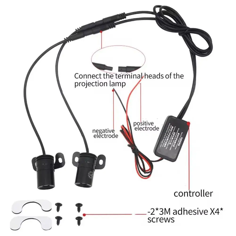 2 قطعة أجنحة الملاك للدراجات النارية ترحيب ضوء للدراجات النارية LED كشاف ضوئي تحت الجسم ملحقات إضاءة الجو الزخرفية #6