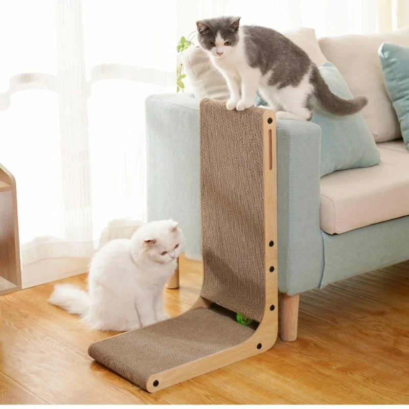 Pet Cat Scratching Board L-shaped Wear-resistant and Scratch-resistant Cat Scratch Post Kitten Scratching Furniture Protector