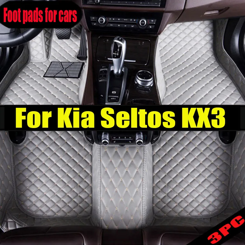 

Car Floor Mats For Kia Seltos KX3 2023 2022 2021 2020 Auto Styling Custom Waterproof Carpets Interior Accessories Foot Pads Rugs